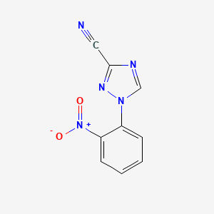 molecular formula C9H5N5O2 B3225625 1-(2-nitrophenyl)-1H-1,2,4-triazole-3-carbonitrile CAS No. 1250607-76-1