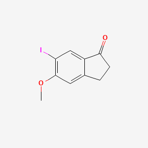 molecular formula C10H9IO2 B3225628 5-Methoxy-6-iodo-1-indanone CAS No. 125066-96-8