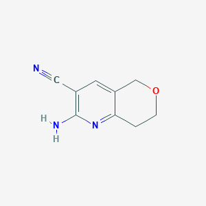 molecular formula C9H9N3O B3225631 2-amino-5H,7H,8H-pyrano[4,3-b]pyridine-3-carbonitrile CAS No. 1250721-65-3