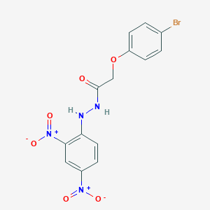 molecular formula C14H11BrN4O6 B322564 2-(4-bromophenoxy)-N'-(2,4-dinitrophenyl)acetohydrazide 