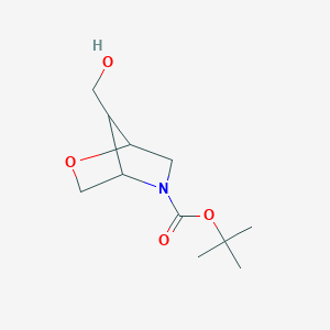 molecular formula C11H19NO4 B3225669 tert-Butyl 7-(hydroxymethyl)-2-oxa-5-azabicyclo[2.2.1]heptane-5-carboxylate CAS No. 1250997-16-0