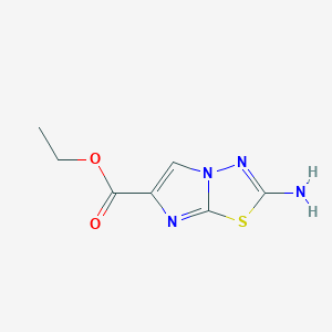 molecular formula C7H8N4O2S B3225672 Ethyl 2-aminoimidazo[2,1-b][1,3,4]thiadiazole-6-carboxylate CAS No. 1250997-63-7