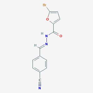 molecular formula C13H8BrN3O2 B322568 5-bromo-N'-(4-cyanobenzylidene)-2-furohydrazide 