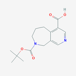 molecular formula C15H20N2O4 B3225680 5,6,7,9-Tetrahydro-Pyrido[3,4-C]Azepine-4,8-Dicarboxylic Acid 8-Tert-Butyl Ester CAS No. 1250999-95-1