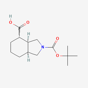 molecular formula C14H23NO4 B3225688 Racemic-(3aS,4S,7aS)-2-(tert-butoxycarbonyl)octahydro-1H-isoindole-4-carboxylic acid CAS No. 1251001-14-5