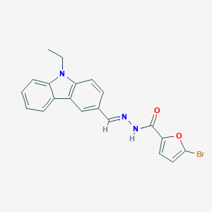 molecular formula C20H16BrN3O2 B322569 5-bromo-N'-[(9-ethyl-9H-carbazol-3-yl)methylene]-2-furohydrazide 