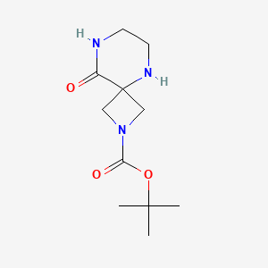 molecular formula C11H19N3O3 B3225693 tert-Butyl 9-oxo-2,5,8-triazaspiro[3.5]nonane-2-carboxylate CAS No. 1251002-03-5