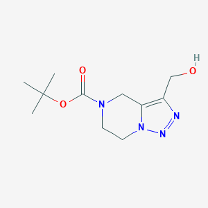 molecular formula C11H18N4O3 B3225699 tert-Butyl 3-(hydroxymethyl)-6,7-dihydro-[1,2,3]triazolo[1,5-a]pyrazine-5(4H)-carboxylate CAS No. 1251002-72-8