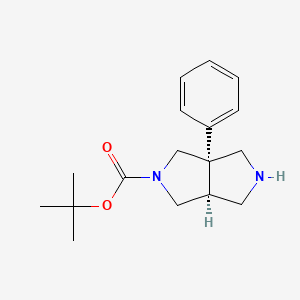 molecular formula C17H24N2O2 B3225702 cis-tert-Butyl 3a-phenylhexahydropyrrolo[3,4-c]pyrrole-2(1H)-carboxylate CAS No. 1251007-24-5