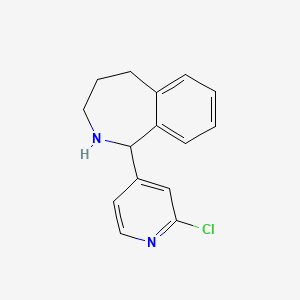 molecular formula C15H15ClN2 B3225707 1-(2-chloropyridin-4-yl)-2,3,4,5-tetrahydro-1H-benzo[c]azepine CAS No. 1251015-37-8