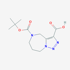 7,8-Dihydro-4H,6H-1,2,5,8A-Tetraaza-Azulene-3,5-Dicarboxylic Acid 5-Tert-Butyl Ester
