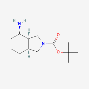 molecular formula C13H24N2O2 B3225717 Racemic-(3aR,4S,7aS)-tert-butyl 4-aminohexahydro-1H-isoindole-2(3H)-carboxylate CAS No. 1251019-81-4