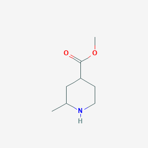 molecular formula C8H15NO2 B3225730 Methyl 2-methylpiperidine-4-carboxylate CAS No. 125104-32-7