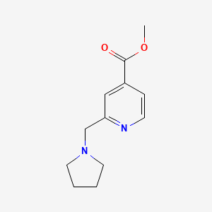 molecular formula C12H16N2O2 B3225733 Methyl 2-(pyrrolidin-1-ylmethyl)isonicotinate CAS No. 125104-37-2