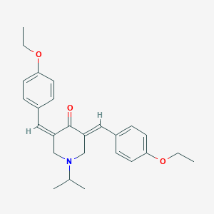 molecular formula C26H31NO3 B322575 3,5-Bis(4-ethoxybenzylidene)-1-isopropyl-4-piperidinone 