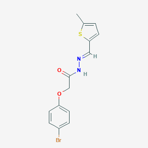 molecular formula C14H13BrN2O2S B322578 2-(4-bromophenoxy)-N'-[(5-methylthien-2-yl)methylene]acetohydrazide 
