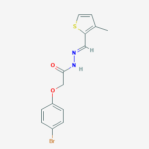 molecular formula C14H13BrN2O2S B322579 2-(4-bromophenoxy)-N'-[(3-methylthien-2-yl)methylene]acetohydrazide 