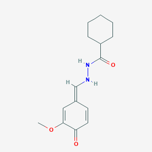 N'-[(E)-(3-methoxy-4-oxocyclohexa-2,5-dien-1-ylidene)methyl]cyclohexanecarbohydrazide