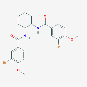 molecular formula C22H24Br2N2O4 B322582 3-bromo-N-{2-[(3-bromo-4-methoxybenzoyl)amino]cyclohexyl}-4-methoxybenzamide 