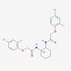molecular formula C24H28Cl2N2O4 B322584 2-(4-chloro-2-methylphenoxy)-N-(2-{[(4-chloro-2-methylphenoxy)acetyl]amino}cyclohexyl)acetamide 