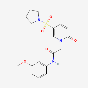N-(3-methoxyphenyl)-2-(2-oxo-5-pyrrolidin-1-ylsulfonylpyridin-1-yl)acetamide
