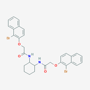 molecular formula C30H28Br2N2O4 B322585 2-[(1-bromo-2-naphthyl)oxy]-N-[2-({[(1-bromo-2-naphthyl)oxy]acetyl}amino)cyclohexyl]acetamide 