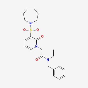2-(3-(azepan-1-ylsulfonyl)-2-oxopyridin-1(2H)-yl)-N-benzyl-N-ethylacetamide