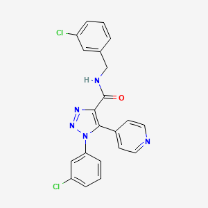 molecular formula C21H15Cl2N5O B3225886 N-(3-chlorobenzyl)-1-(3-chlorophenyl)-5-pyridin-4-yl-1H-1,2,3-triazole-4-carboxamide CAS No. 1251566-62-7