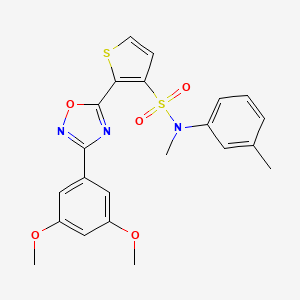 2-[3-(3,5-dimethoxyphenyl)-1,2,4-oxadiazol-5-yl]-N-methyl-N-(3-methylphenyl)thiophene-3-sulfonamide