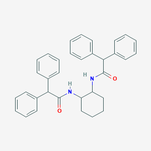 molecular formula C34H34N2O2 B322592 N-{2-[(diphenylacetyl)amino]cyclohexyl}-2,2-diphenylacetamide 