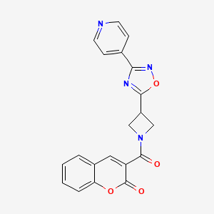 molecular formula C20H14N4O4 B3225924 3-(3-(3-(pyridin-4-yl)-1,2,4-oxadiazol-5-yl)azetidine-1-carbonyl)-2H-chromen-2-one CAS No. 1251574-72-7