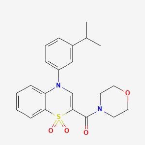 molecular formula C22H24N2O4S B3225939 Ethyl 4-({1-[6-(4-ethylphenoxy)pyrimidin-4-yl]piperidin-4-yl}carbonyl)piperazine-1-carboxylate CAS No. 1251579-46-0