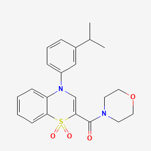 2-(morpholine-4-carbonyl)-4-[3-(propan-2-yl)phenyl]-4H-1lambda6,4-benzothiazine-1,1-dione