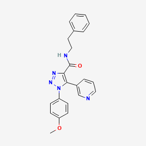 molecular formula C23H21N5O2 B3225943 1-(4-methoxyphenyl)-N-(2-phenylethyl)-5-(pyridin-3-yl)-1H-1,2,3-triazole-4-carboxamide CAS No. 1251581-17-5