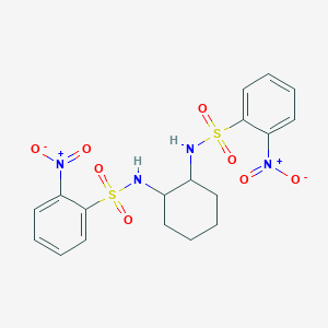 molecular formula C18H20N4O8S2 B322600 2-nitro-N-{2-[({2-nitrophenyl}sulfonyl)amino]cyclohexyl}benzenesulfonamide 