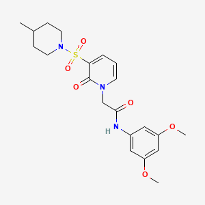 N-(3,5-dimethoxyphenyl)-2-(3-((4-methylpiperidin-1-yl)sulfonyl)-2-oxopyridin-1(2H)-yl)acetamide