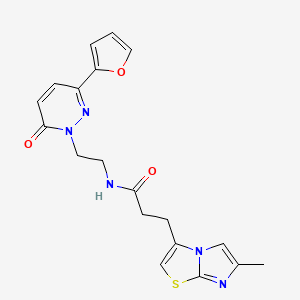 N-(2-(3-(furan-2-yl)-6-oxopyridazin-1(6H)-yl)ethyl)-3-(6-methylimidazo[2,1-b]thiazol-3-yl)propanamide