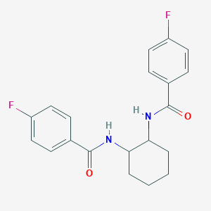 molecular formula C20H20F2N2O2 B322602 4-fluoro-N-{2-[(4-fluorobenzoyl)amino]cyclohexyl}benzamide 