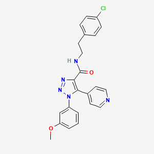 molecular formula C23H20ClN5O2 B3226030 N-[2-(4-chlorophenyl)ethyl]-1-(3-methoxyphenyl)-5-(pyridin-4-yl)-1H-1,2,3-triazole-4-carboxamide CAS No. 1251613-46-3