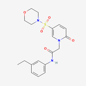 molecular formula C19H23N3O5S B3226044 N-(3-ethylphenyl)-2-[5-(morpholin-4-ylsulfonyl)-2-oxopyridin-1(2H)-yl]acetamide CAS No. 1251620-39-9