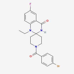 molecular formula C21H21BrFN3O2 B3226056 1-(4-bromobenzoyl)-1'-ethyl-6'-fluoro-1'H-spiro[piperidine-4,2'-quinazolin]-4'(3'H)-one CAS No. 1251630-63-3