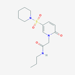 molecular formula C15H23N3O4S B3226058 2-(2-oxo-5-(piperidin-1-ylsulfonyl)pyridin-1(2H)-yl)-N-propylacetamide CAS No. 1251631-08-9