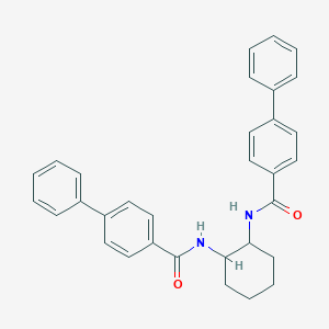 molecular formula C32H30N2O2 B322606 N-{2-[([1,1'-biphenyl]-4-ylcarbonyl)amino]cyclohexyl}[1,1'-biphenyl]-4-carboxamide 