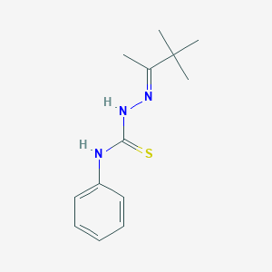 molecular formula C13H19N3S B322607 (2E)-2-(3,3-dimethylbutan-2-ylidene)-N-phenylhydrazinecarbothioamide 