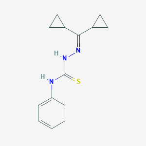 molecular formula C14H17N3S B322608 dicyclopropylmethanone N-phenylthiosemicarbazone 