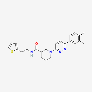 molecular formula C24H28N4OS B3226088 1-[6-(3,4-dimethylphenyl)pyridazin-3-yl]-N-[2-(2-thienyl)ethyl]piperidine-3-carboxamide CAS No. 1251671-51-8