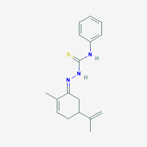 molecular formula C17H21N3S B322609 5-isopropenyl-2-methylcyclohex-2-en-1-one N-phenylthiosemicarbazone 