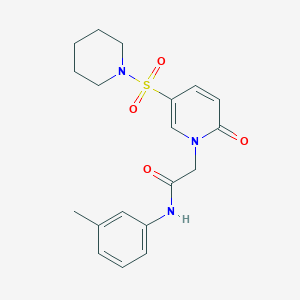 molecular formula C19H23N3O4S B3226109 N-(3-methylphenyl)-2-[2-oxo-5-(piperidin-1-ylsulfonyl)pyridin-1(2H)-yl]acetamide CAS No. 1251673-49-0