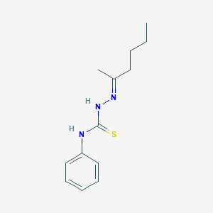 molecular formula C13H19N3S B322611 (2E)-2-(hexan-2-ylidene)-N-phenylhydrazinecarbothioamide 