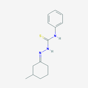 molecular formula C14H19N3S B322612 3-methylcyclohexanone N-phenylthiosemicarbazone 